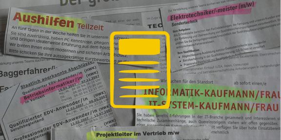 Mehrere Stellenanzeigen in Zeitungen