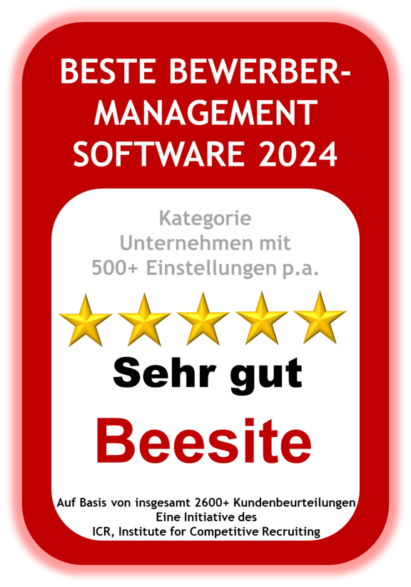 Auszeichnung für Beesite - Beste Bewerber Management Software 2024