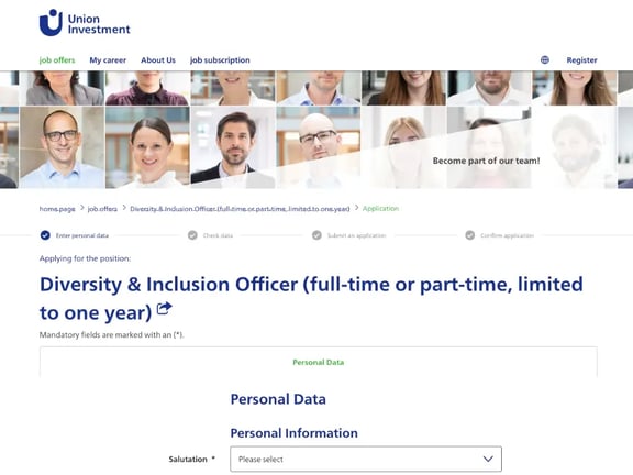 Reference Union Investment application