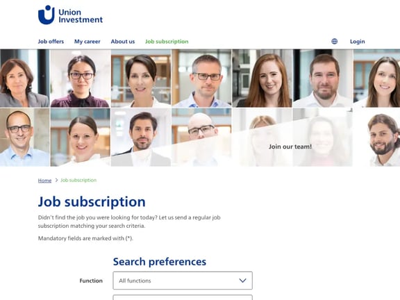 Reference Union Investment subscription